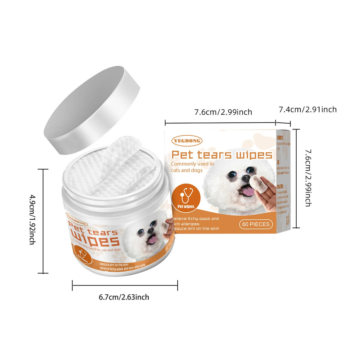 Pet Tear Stain Cleaning Wipes
