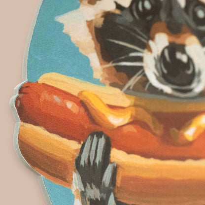RETRO Art Print, Schilderbild, Waschbär, 20 x 20 cm