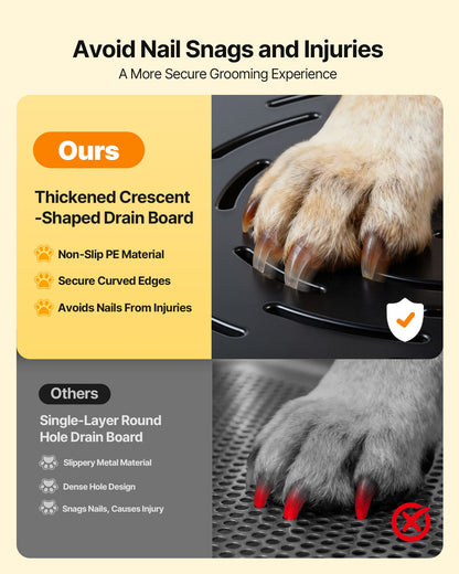 304 Stainless Steel Dog Washing Station, 154.9 cm Pet Grooming Tub