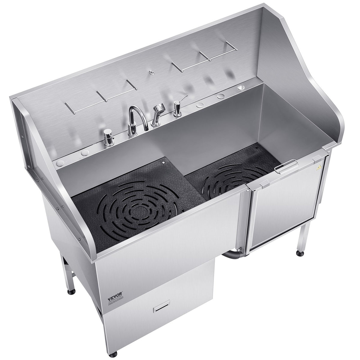 304 Stainless Steel Dog Washing Station, 154.9 cm Pet Grooming Tub