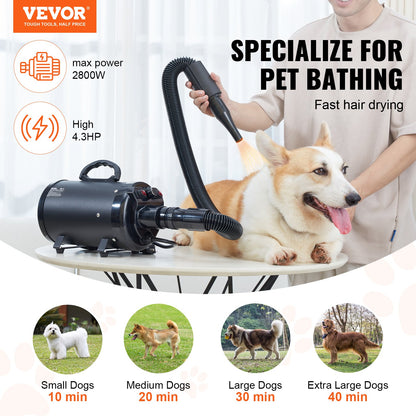 Dog Dryer, 2000W/2.7HP Dog Blow Dryer, Pet Grooming Dryer with