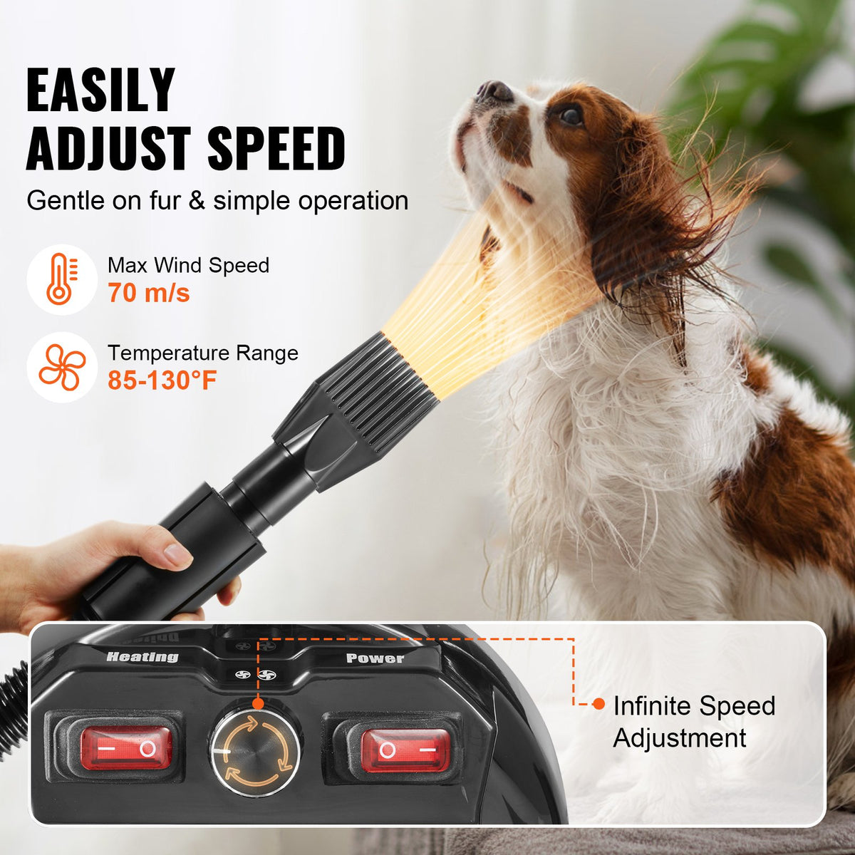 Dog Dryer, 2000W/2.7HP Dog Blow Dryer, Pet Grooming Dryer with
