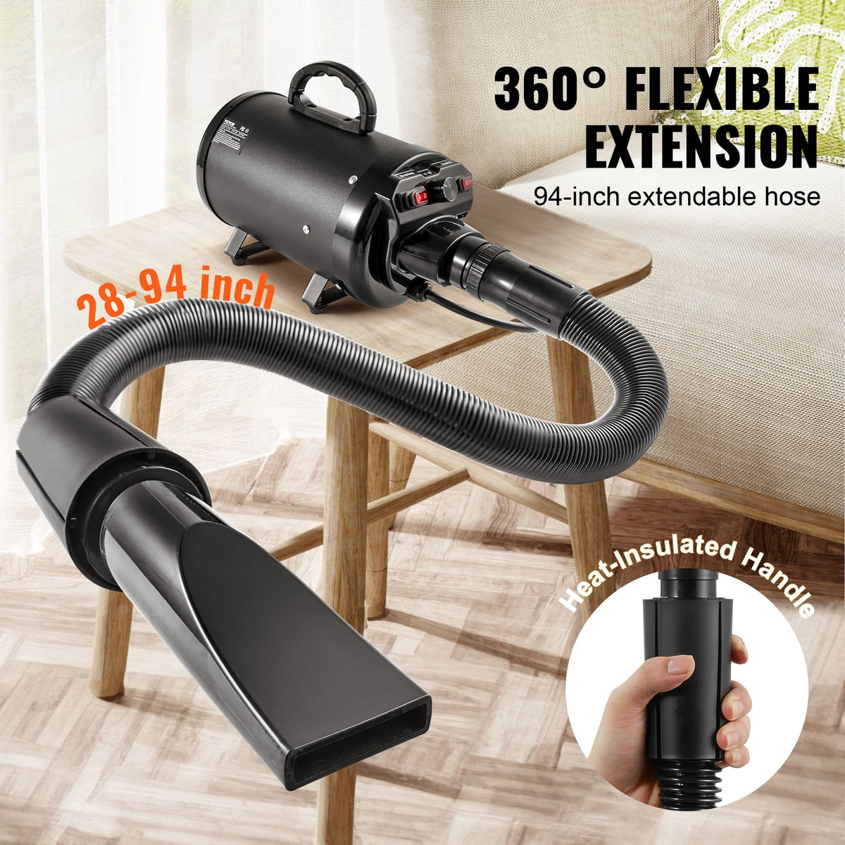 Dog Dryer, 2000W/2.7HP Dog Blow Dryer, Pet Grooming Dryer with