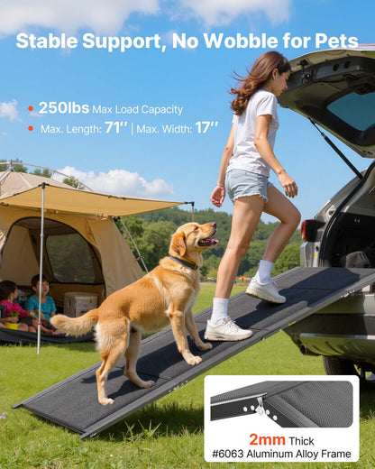 Dog Ramp for Cars, 180 x 43.2 cm, Folding Pet Ramps for Medium & Large