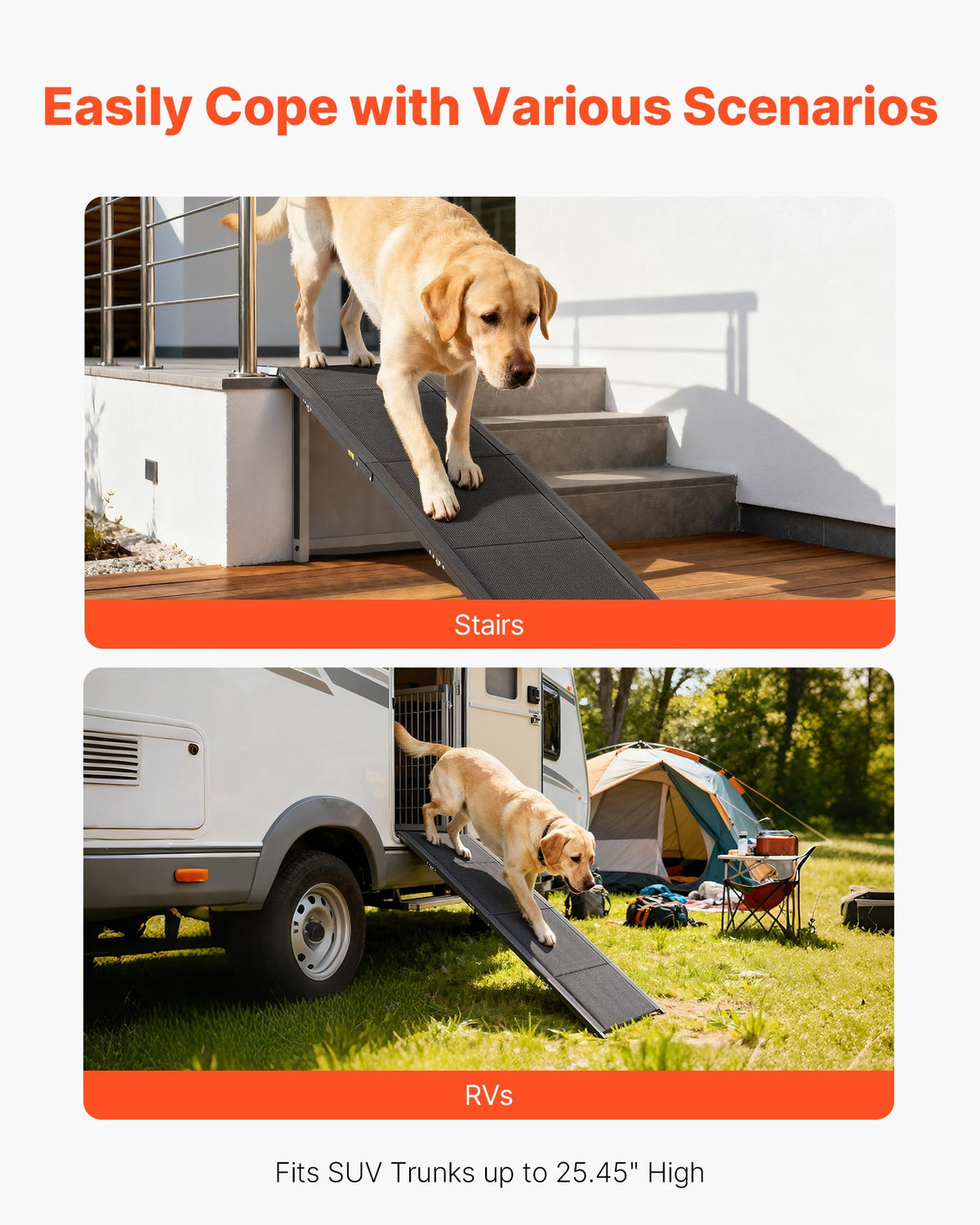Dog Ramp for Cars, 180 x 43.2 cm, Folding Pet Ramps for Medium & Large