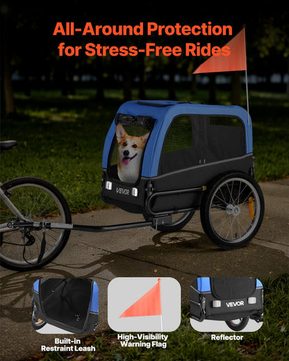 Dog Bike Trailer, Supports up to 30 kg, Pet Cart Bicycle Carrier for